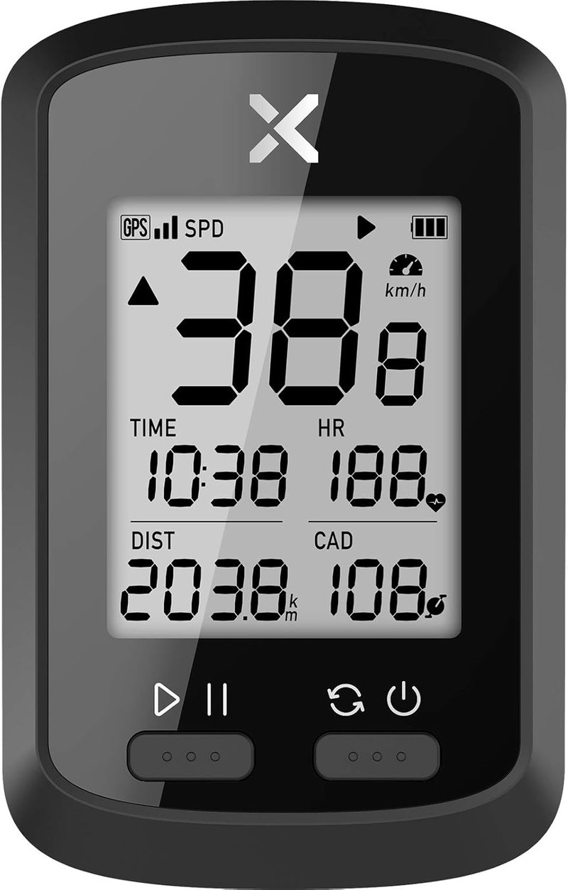 XOSS G+ GPS Kerékpár Komputer - Vezeték Nélküli Sebességmérő, Strava Szinkronizálás, IPX7 Vízálló, ANT+ Kompatibilis, 1.8" LCD Kijelző