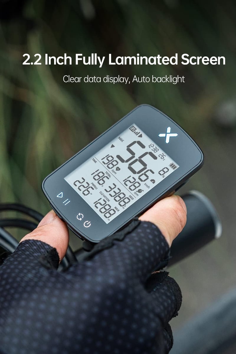 XOSS G+ GPS kerékpár számítógép, vezeték nélküli sebességmérő Strava szinkronizálással, IPX7 vízálló