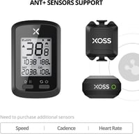 XOSS G+ Kerékpáros Komputer GPS Sebességmérővel - Vezeték Nélküli, Vízálló, Bluetooth/ANT+ Kompatibilis, Tölthető Akkumulátor, Védőtokkal 4