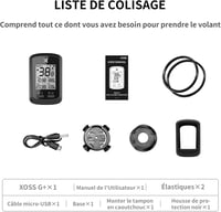 XOSS G+ Kerékpáros Komputer GPS Sebességmérővel - Vezeték Nélküli, Vízálló, Bluetooth/ANT+ Kompatibilis, Tölthető Akkumulátor, Védőtokkal 8
