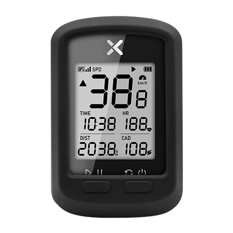 Cyklocomputer XOSS G+ s GPS meračom rýchlosti - Bezdrôtový, vodotesný, kompatibilný s Bluetooth/ANT+, nabíjateľná batéria, s ochranným puzdrom