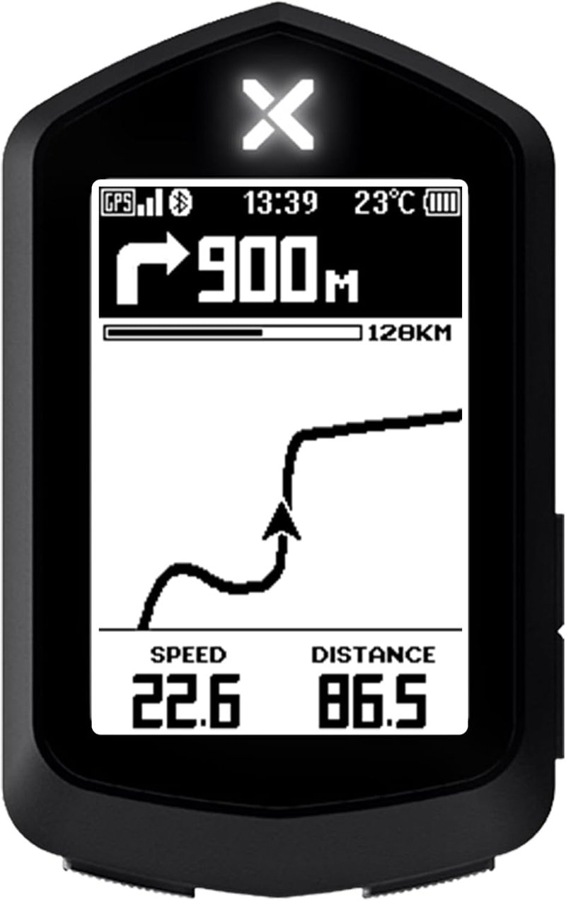 XOSS NAV GPS Kerékpáros Komputer Navigációval - 2,4" HD Kijelző, Vezeték Nélküli Sebességmérő, USB-C Gyorstöltés, IPX7 Vízálló