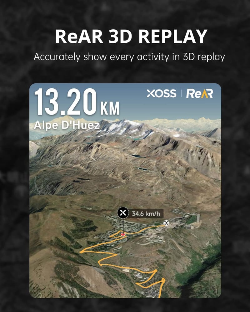XOSS NAV GPS Kerékpáros Komputer Navigációval - 2,4" HD Kijelző, Vezeték Nélküli Sebességmérő, USB-C Gyorstöltés, IPX7 Vízálló