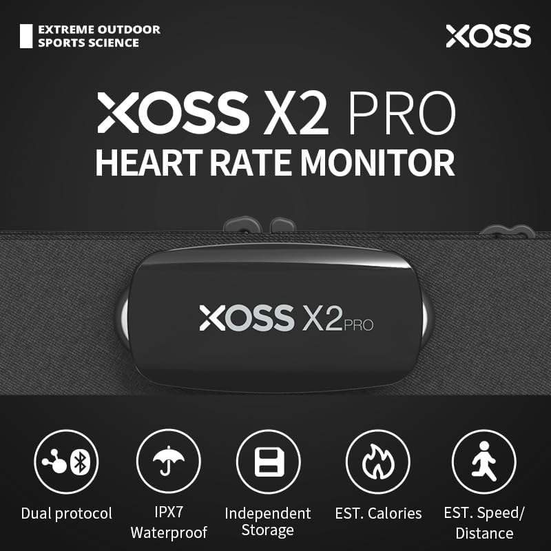 XOSS X2 Pro szívfrekvencia monitor mellkasi szíjjal Strava kompatibilis