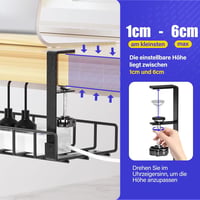 Xpatee Asztal Alatti Kábel Rendszer 2db Fém Tartó Tray Fúrás Nélkül 6