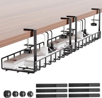 Xpatee Asztal Alatti Kábel Rendszer 2db Fém Tartó Tray Fúrás Nélkül 1