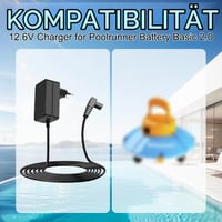 XPJBKC 12,6V Nabíjačka pre bazénový vysávač Steinbach, sieťová nabíjačka pre bazénový robot Poolrunner Battery Basic 2.0 (EÚ) 5
