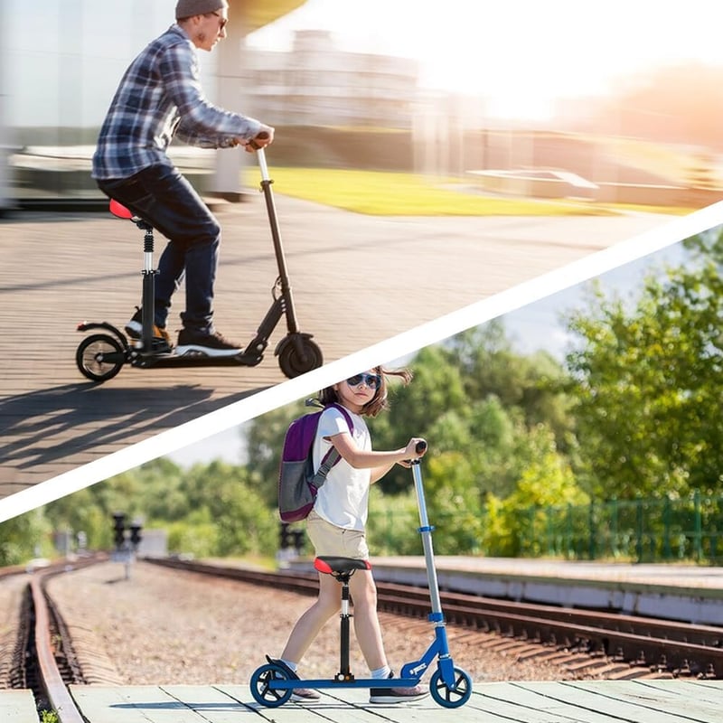 XPJBKC Elektromos Roller Ülés Xiaomi M365 Ninebothoz - Állítható Magasság 42-65 cm, Alumínium Váz, Rugós Felfüggesztés, Fekete