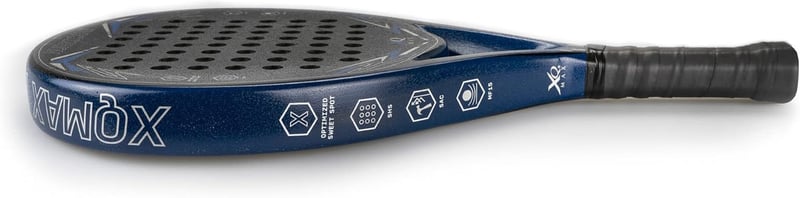 XQMax Hurricane Padel Racket 4.0 fekete/kék kezdő ütő teardrop forma
