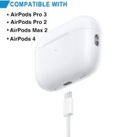 XQO USB-C töltőkábel AirPods Max/Pro/4 és iPhone 16/17 készülékekhez, fonott nylon kábel 4