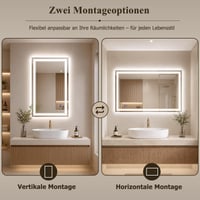 Kúpeľňové LED zrkadlo XRAMFY 100x76 cm, 3 teploty farieb a plynulá regulácia jasu, vyhrievanie proti zahmlievaniu, IP65, do spálne a salónu 7