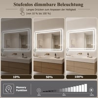 Kúpeľňové LED zrkadlo XRAMFY 100x76 cm, 3 teploty farieb a plynulá regulácia jasu, vyhrievanie proti zahmlievaniu, IP65, do spálne a salónu 4