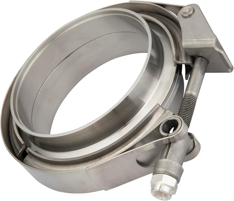 XRMXF 304 Rozsdamentes V-Sávos Gyorscsatlakozó Bilincs Szett 38mm Kipufogóhoz