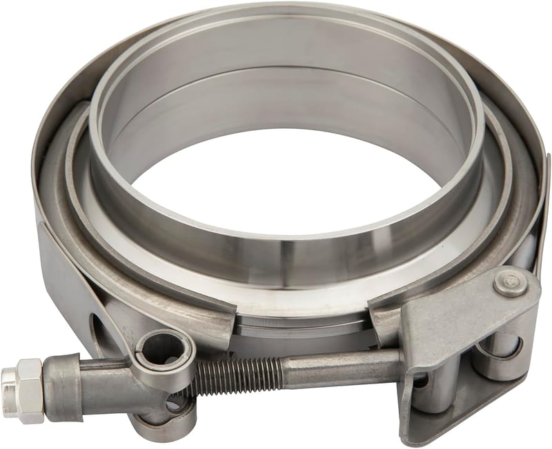 XRMXF 304 Rozsdamentes V-Sávos Gyorscsatlakozó Bilincs Szett 38mm Kipufogóhoz