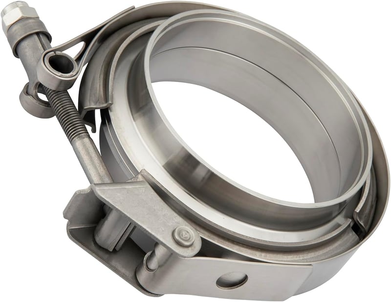 XRMXF 304 Rozsdamentes V-Sávos Gyorscsatlakozó Bilincs Szett 38mm Kipufogóhoz