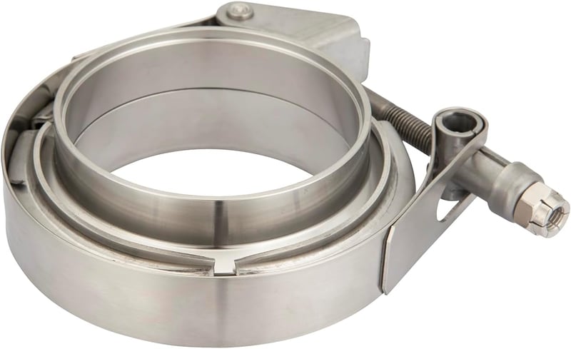 XRMXF 304 Rozsdamentes V-Sávos Gyorscsatlakozó Bilincs Szett 38mm Kipufogóhoz