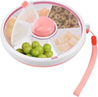 XRPRPX Forgó Snack Box 5 Rekeszes Ételhordó Gyerekeknek 18cm BPA Mentes 1