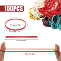 Elasticuri de cauciuc XRXYMQ, 100 bucăți, 180x3 mm, benzi elastice colorate pentru birou și acasă, accesorii DIY 2
