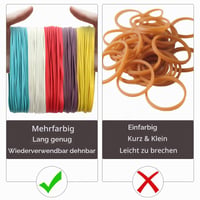 Elasticuri de cauciuc XRXYMQ, 100 bucăți, 180x3 mm, benzi elastice colorate pentru birou și acasă, accesorii DIY 4