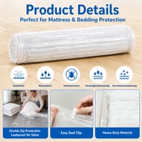 Sac de vidat pentru saltele și perne XRXYMQ XXL 100x220 cm, 1 buc. - Sac de depozitare prin comprimare pentru așternuturi 4