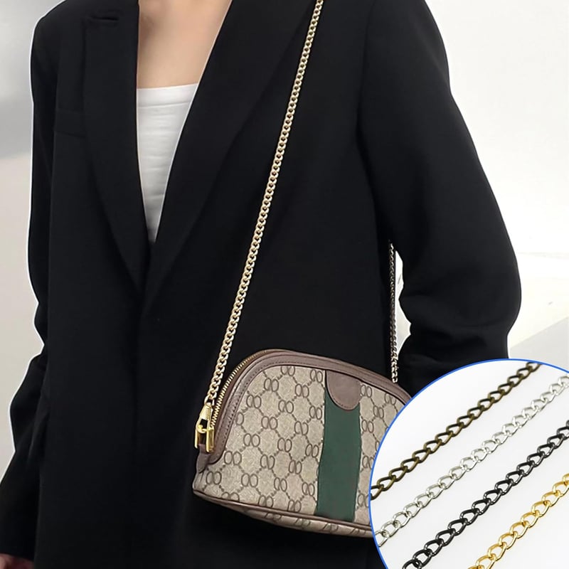 XSHAO 8 db Táskálánc 120 cm D-gyűrűvel Válltáska Crossbody Táskához Arany Ezüst Bronz