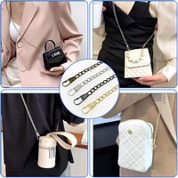 XSHAO 8 db Táskálánc 120 cm D-gyűrűvel Válltáska Crossbody Táskához Arany Ezüst Bronz 4