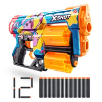 Penová pištoľ XSHOT Skins Dread Poppy Playtime Kissy s 12 nábojmi, dvojitou otočnou hlavňou a technológiou Air Pocket Dart, g 1