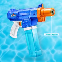 Motorizovaná vodná pištoľ XSHOT ZURU Water Turbo Stream – s LED trubicou, rýchlym plnením, dostrekom 9 m a nabíjateľnou batériou 4