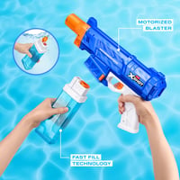Motorizovaná vodná pištoľ XSHOT ZURU Water Turbo Stream – s LED trubicou, rýchlym plnením, dostrekom 9 m a nabíjateľnou batériou 2