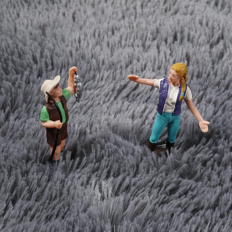 XSIVOD Szürke magas bolyhos shaggy szőnyeg nem csúszó hátoldallal mosható lakószobába hálószobába gyerekszobába 200 x 300 cm