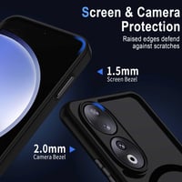 XTCASE Honor 90 5G magnetický kryt kompatibilný s MagSafe, matný priehľadný PC zadný kryt a TPU rám, odolný proti poškriabaniu, nárazuvzdorný ochranný obal - Čierny 7