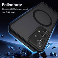 Husă magnetică XTCASE pentru Samsung Galaxy A52 / A52s 5G compatibilă cu MagSafe, spate din PC mat transparent + ramă TPU, rezistentă la zgârieturi - Negru 4