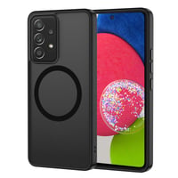 Husă magnetică XTCASE pentru Samsung Galaxy A52 / A52s 5G compatibilă cu MagSafe, spate din PC mat transparent + ramă TPU, rezistentă la zgârieturi - Negru 1