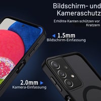 Husă magnetică XTCASE pentru Samsung Galaxy A52 / A52s 5G compatibilă cu MagSafe, spate din PC mat transparent + ramă TPU, rezistentă la zgârieturi - Negru 8