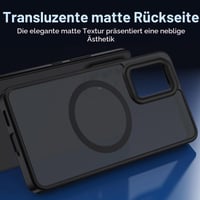 Husă magnetică XTCASE pentru Samsung Galaxy A52 / A52s 5G compatibilă cu MagSafe, spate din PC mat transparent + ramă TPU, rezistentă la zgârieturi - Negru 5