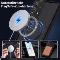 Husă magnetică XTCASE pentru Samsung Galaxy A52 / A52s 5G compatibilă cu MagSafe, spate din PC mat transparent + ramă TPU, rezistentă la zgârieturi - Negru 2
