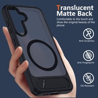 Husă magnetică XTCASE pentru Samsung Galaxy S24 5G cu suport din aluminiu - negru 6