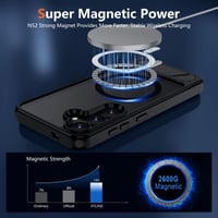 Husă magnetică XTCASE pentru Samsung Galaxy S24 5G cu suport din aluminiu - negru 3