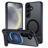 Husă magnetică XTCASE pentru Samsung Galaxy S24 5G cu suport din aluminiu - negru 1