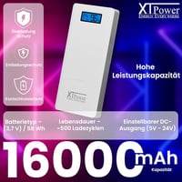 XTPower 15600mAh PowerBank QC3 65W gyors töltés laptop és telefon 5