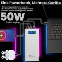XTPower 15600mAh PowerBank QC3 65W gyorstöltés laptop és telefon töltéshez LED kijelzővel 3