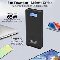 XTPower 20000mAh PowerBank 65W gyorstöltés kijelzővel laptop és telefon töltéshez 3