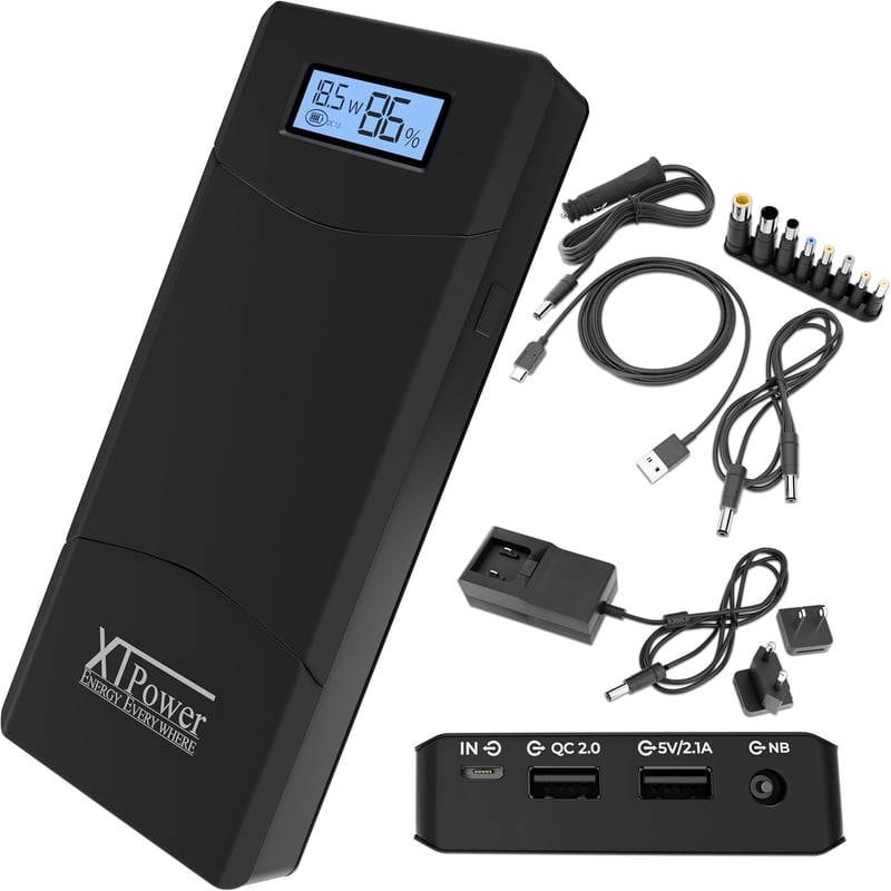 XTPower 20000mAh PowerBank 65W gyorstöltés kijelzővel laptop és telefon töltéshez