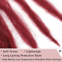 XTREND 12 Inch Spring Twist Afro Hajfonás Szintetikus Haj 8 Csomag Bordó Vörös 3