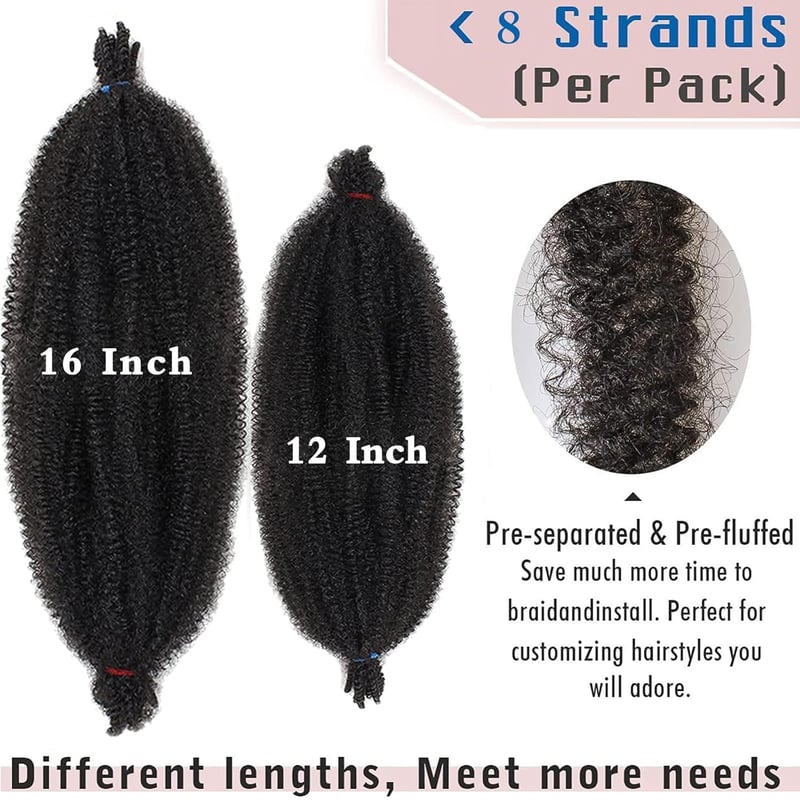 XTREND 12 Inch Spring Twist Afro Hajfonás Szintetikus Haj 8 Csomag Bordó Vörös