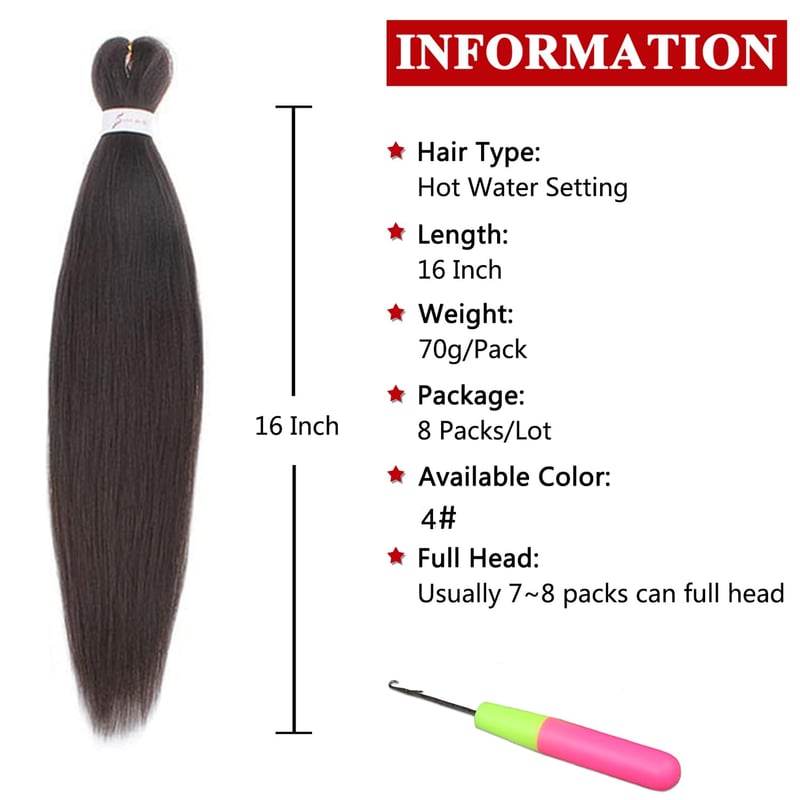 XTREND 40 cm-es Előnyújtott Fonóhaj - Yaki Textúrájú Műhaj Hajhosszabbításhoz, Horgolt Fonáshoz, Melegvizes Formázhatóság, 4# Barna