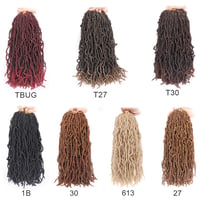XTREND 45cm Nu Locs Szintetikus Hajfonás Fekete Göndör Hullám Hajhosszabbítás 21 Szál 5