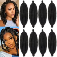 Xtrend 8 pachete 30 cm extensii păr Afro Twist negru păr împletit sintetic 1