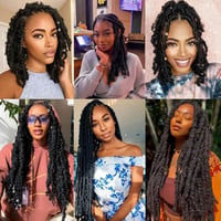 Xtrend 8 pachete 30 cm extensii păr Afro Twist negru păr împletit sintetic 6