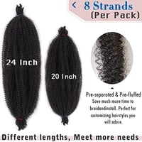 Xtrend 8 csomag 50cm puha tavaszi twist hajhosszabbítás 1B# fekete Marley fonott haj 4